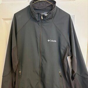 Men’s Columbia Lightweight Black Omni-Shield Rain Repellent Jacket Large